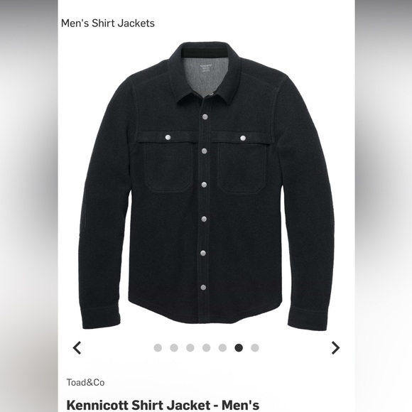 Toad&Co Men's Black Kennicott Shirt Jacket - Picture 2 of 16